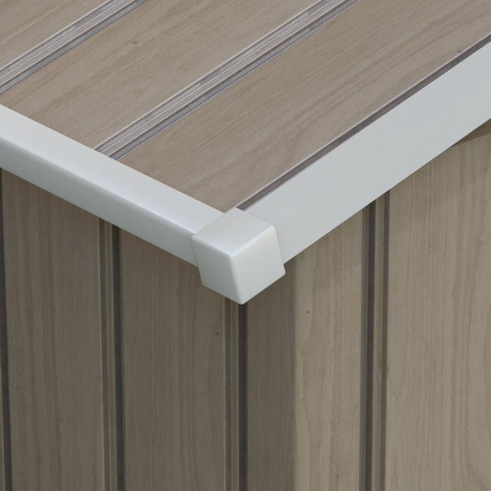 Outsunny Abri De Rangement 7' X 4', Maison A Outils, Marron Clair Vieilli