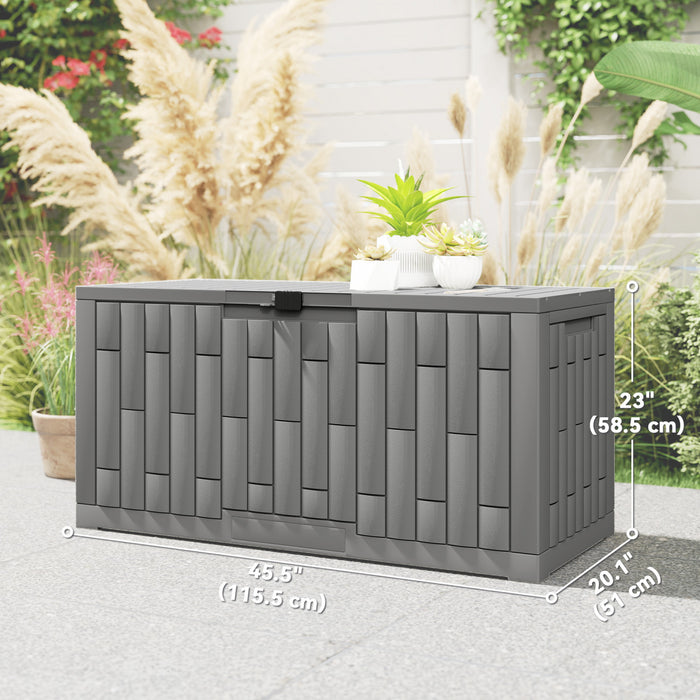 Outsunny Coffre de Rangement 80 Gallons en Resine, Verrouillable