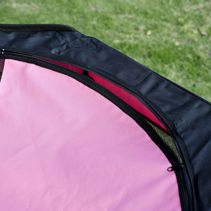 Pawhut 46 Pouces Parc Pour Animaux De Compagnie Doux Exercice Chiot Chien Stylo Caisse Portable Nouveau Sac De Transport Rose Inclus