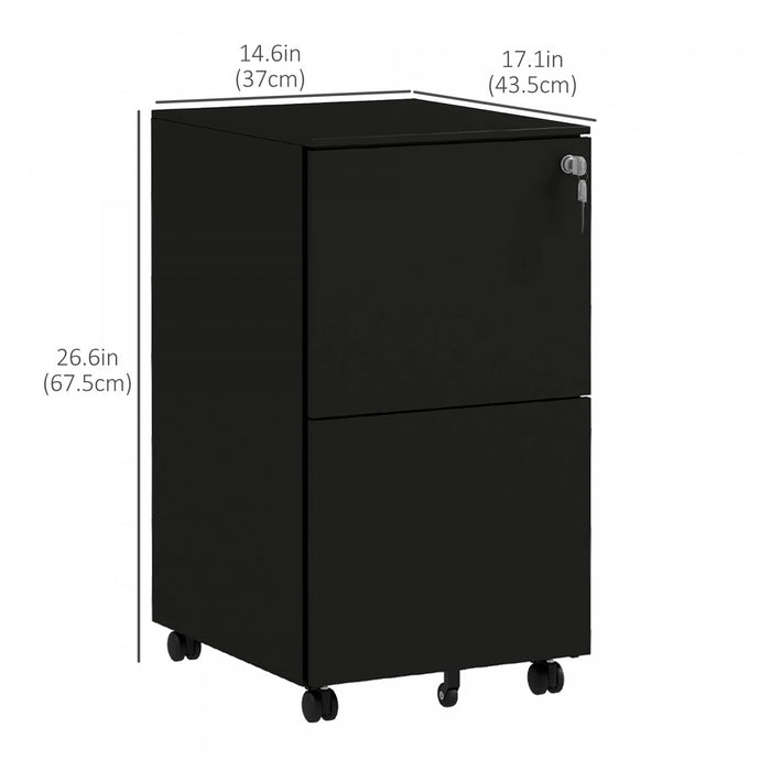 Vinsetto Classeur Vertical A 2 Tiroirs Pour Lettre A4 Format Legal