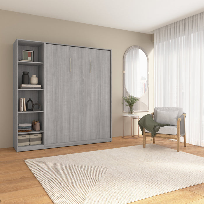 Lit double escamotable Claremont de Bestar à 5 tablettes - gris platine