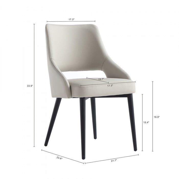 Ensemble de 8 chaises de salle a manger Tremont Modern en gris pierre