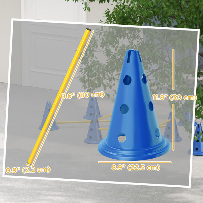 Kit d'Agilite pour Chiens, Ensemble d'Entrainement Reglable