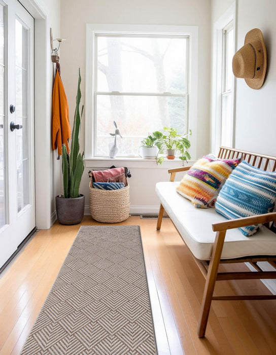 Tapis Contemporain Laura 2'0\" x 10'0\" en Ivoire