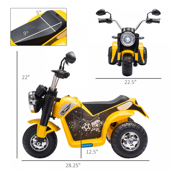 Aosom Moto Electrique Pour Enfants 6v Alimentee Par Batterie, Moto Electrique , Jouet A Enfourcher, 3 Roues,pour Enfants De 18 A 36 Mois