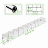 PawHut Extra Long Chicken Tunnel for Outside, 354" x 39" Galvanized Steel Chicken Run with Nylon Netting, 10 Arches for 10-15 Chickens or Ducks, Backyard Farm Yard, Silver