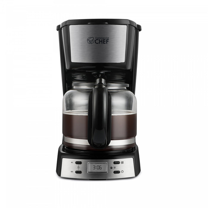 Cafetiere numerique professionnelle CHM serie CHCM12B, 12 tasses, avec verseuse en verre
