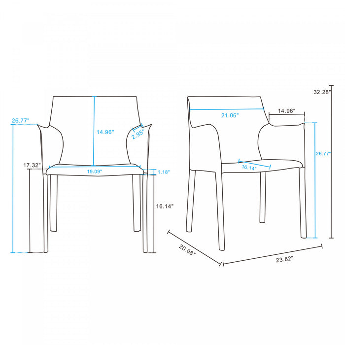 Ensemble de 8 chaises de salle a manger Paris Modern en gris