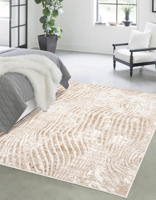 Carpette Kamala ivoire - 5 pi 0 po x 8 pi 0 po
