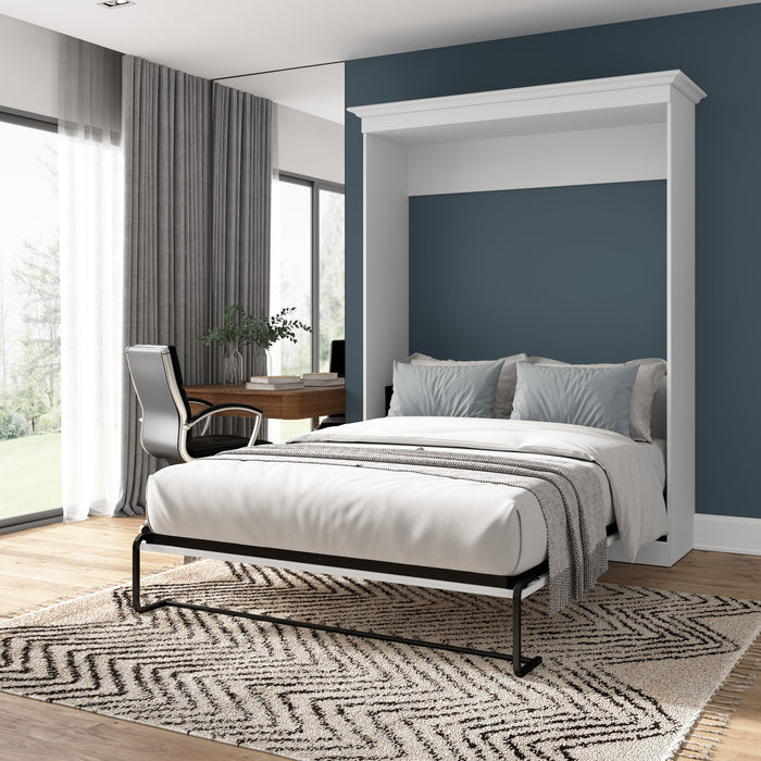 Grand lit escamotable Versatile de Bestar de 70 po (L) - blanc