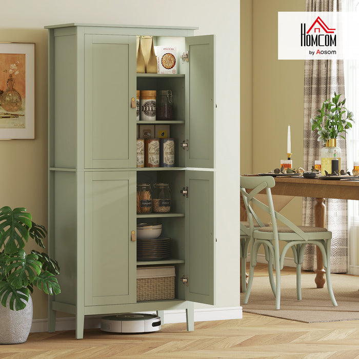HOMCOM Armoire de rangement de cuisine avec eclairage LED a capteur, vert