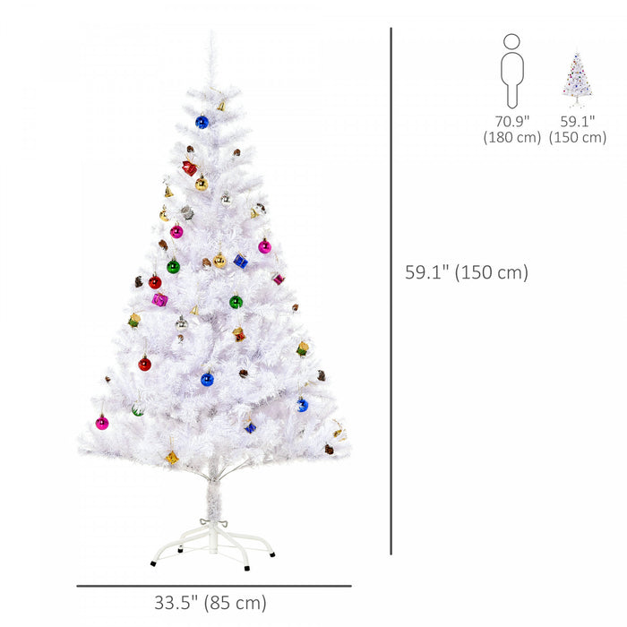 Homcom Arbre De Noel Artificiel 5 Pieds 680 Pointes De Branches