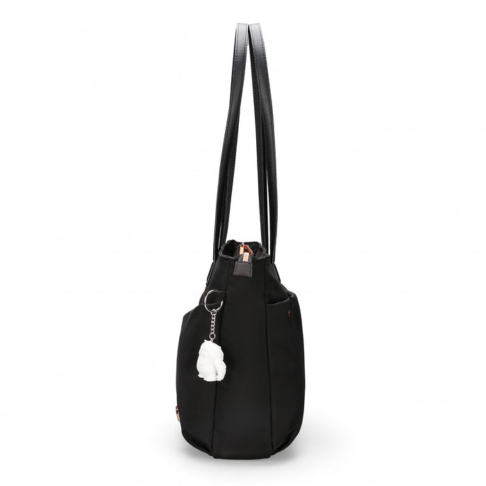 Sac a main Swissdigital KATY Rose – 16\" ordinateur portable, chargement USB, lumiere LED, protection RFID, resistant a l'eau, multi-poches
