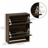 HOMCOM Shoe Cabinet with 2 Flip Drawers Adjustable Shelves for 12 Pairs