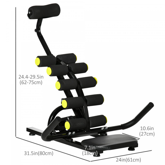 Soozier Entraineur Abdominal, Appareil D'inversion Et D'exercices Assis-debout A Hauteur Reglable, Machine A Abdominaux, Appareil Compact De Remise En Forme Pour Tout Le Corps.