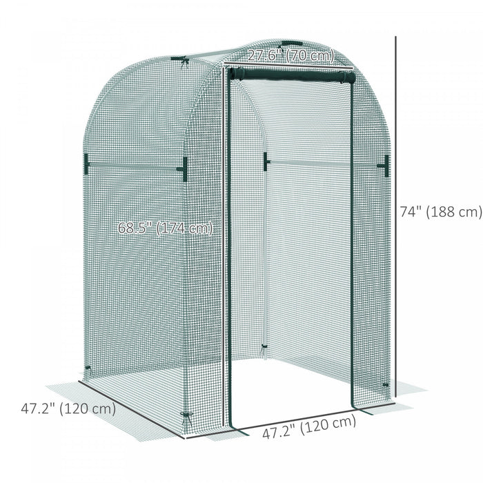 Outsunny Cage De Culture, Tente De Protection Des Plantes De 4' X 4', Vert