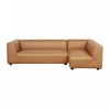 Lukas Contemporary Modern 118" Right-Facing 2-Piece Sectional Sofa in Camel | Canape sectionnel moderne contemporain Lukas 2 pieces, 118", oriente a droite, couleur camel