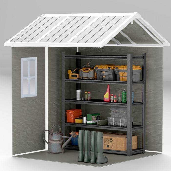 Outsunny Remise De Rangement Exterieure, Remise En Resine Avec Sol, Fenetre