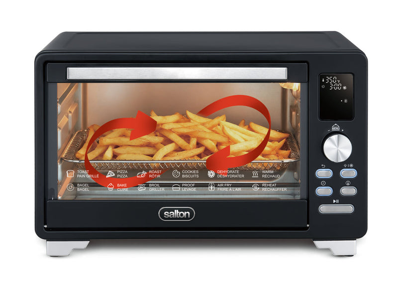 Salton four grille pain numerique avec friture a air NuRetro - noir minuit