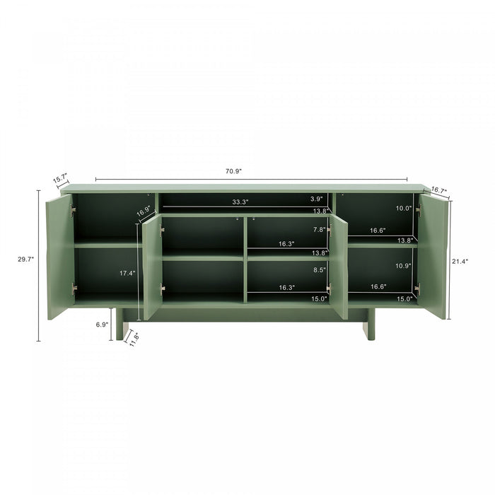Buffet moderne Ella 180 cm en vert sauge