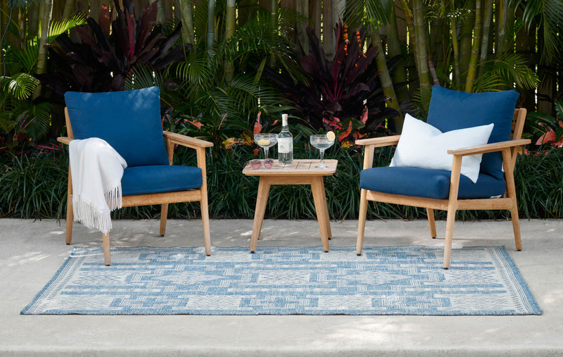 Tapis Transitionnel Nyra 8'0\" x 10'0\" en Bleu