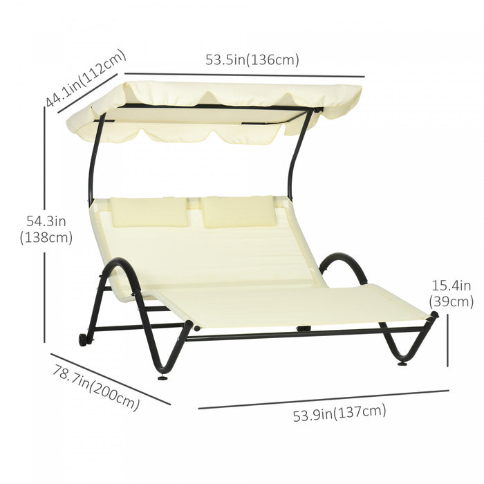 Chaise De Bronzage Outsunny Chaise Longue De Toit Pare-soleil, Gris Fonce