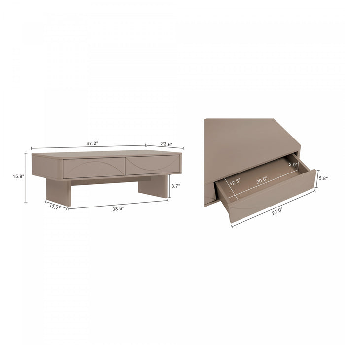 Table basse Ella Modern 47\" en moka
