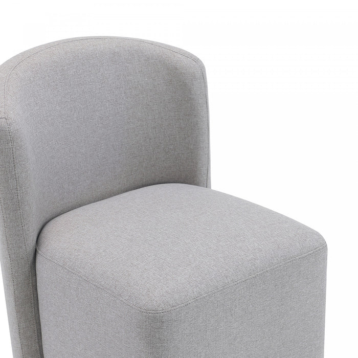 Chaise d’appoint contemporaine moderne Hearth, rembourree, gris clair