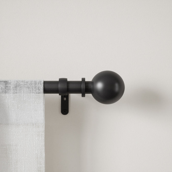  Tringle à rideaux extensible Bolas de Umbra noir mat de 1 po - 36 po à 72 po