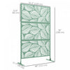 Outsunny Metal Privacy Screen W/ Vis D’expansion Diviseur, Feuille