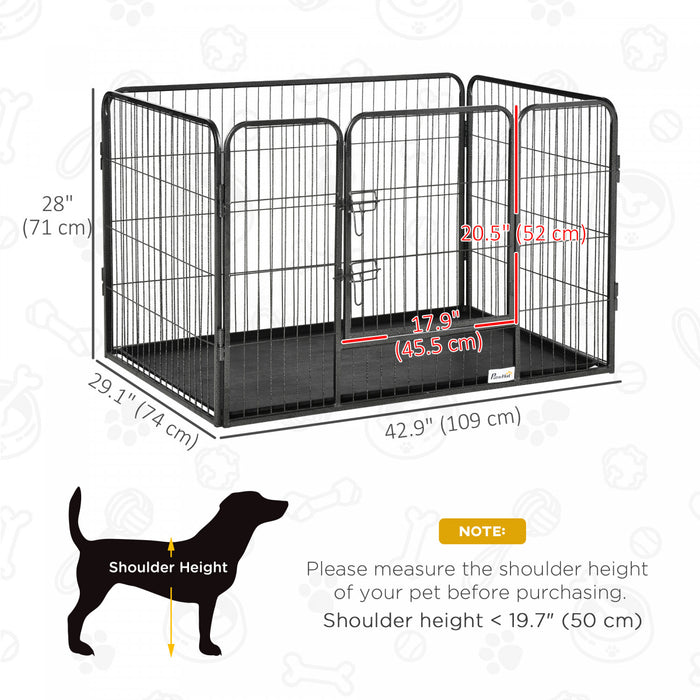 Parc pour Chien a 4 Panneaux, 71 cm de Haut, Enclos pour Chiots, Ideal pour le Jardin