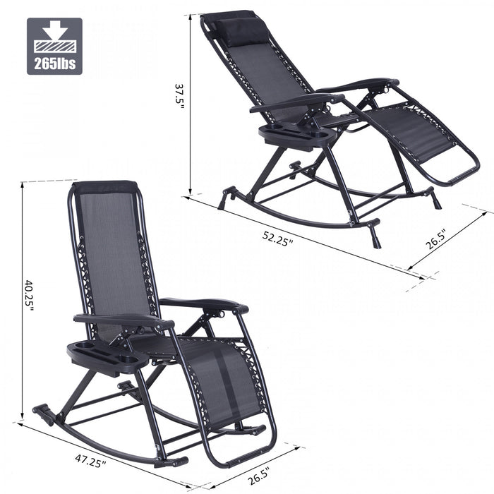 Fauteuil Inclinable Ajustable 2 En 2 Outsunny Noir