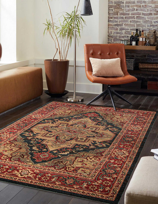 Tapis Traditionnel Lux 7'10\" x 9'10\" en Bleu