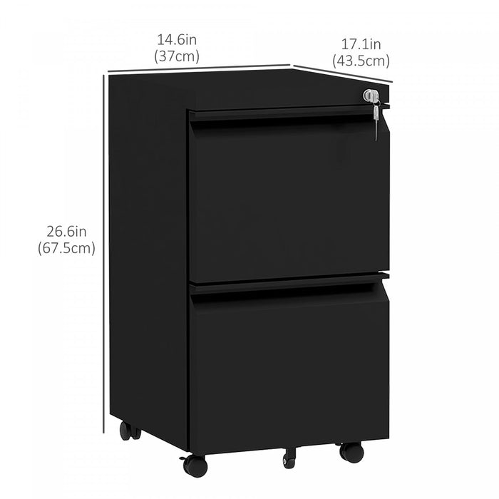 Vinsetto Classeur Vertical A 2 Tiroirs Pour Lettre A4 Format Legal