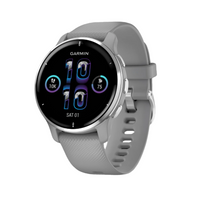 Montre Connectee Garmin Venu® 2 Plus - Suivi De Fitness, Lunette En Acier Inoxydable Argente Avec Bo