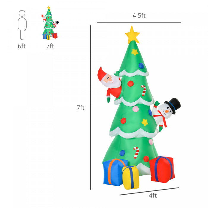 Homcom Arbre Gonflable De Noel Vert