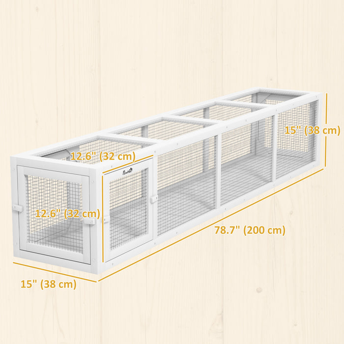 Jouet Tunnel Exterieur en Bois pour Chat avec Plusieurs Entrees, Tube pour Chat