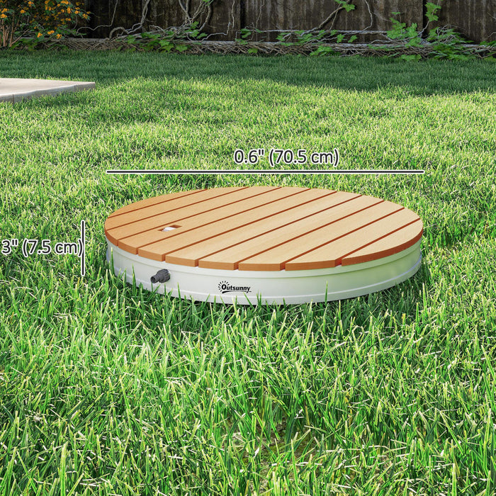 Douche Exterieure Outsunny Portable, Reglable avec Controle au Pied, Camping ou Jardin