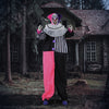 Outsunny 5.7FT Life Size Halloween Decoration, Animated Clown with Motion