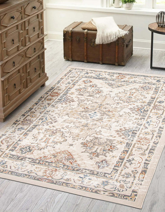 Carpette Rococo ivoire - 5 pi 0 po x 8 pi 0 po  