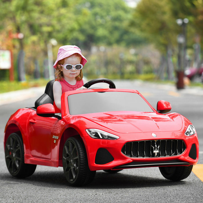 12v Enfants Ride On Car Maserati Grancabrio Sous Licence Avec Telecommande Et Musique Rouge