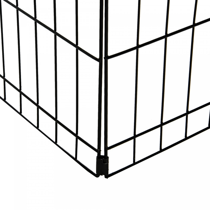 Pawhut 24 Pouces Pliable En Metal Exercice Parc Pour Animaux De Compagnie Cour Chien Chiot Chenil Cage 8 Panneaux