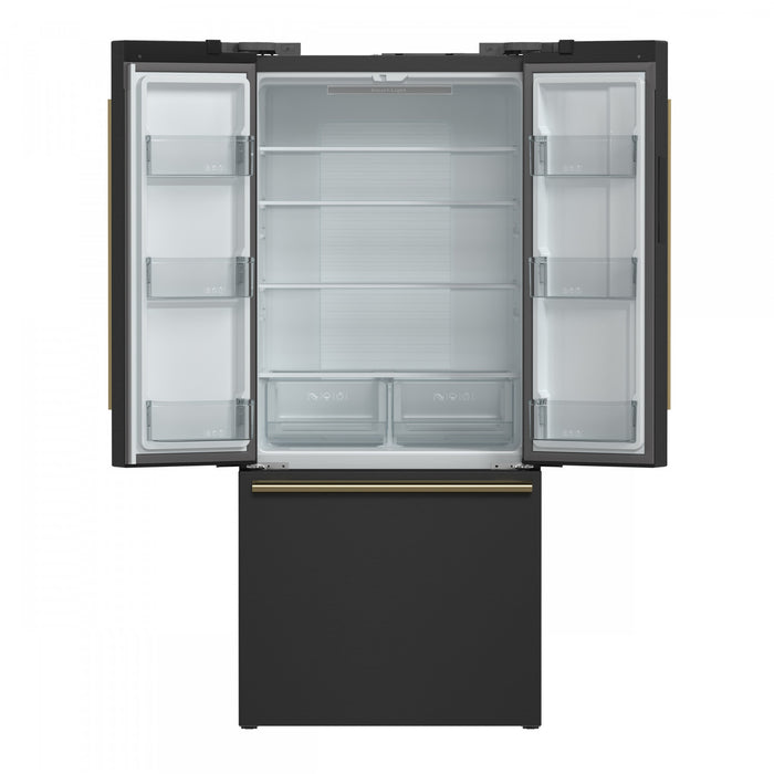 Refrigerateur Espresso Gallipoli de 30 po a portes francaises, noir, 17,5 pi³ – FFFFD1974-31BLK