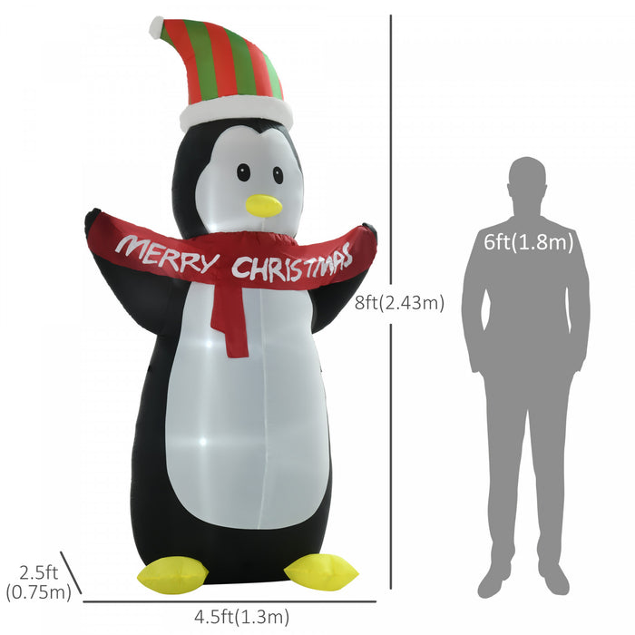 Homcom Pingouin Gonflable De Noel