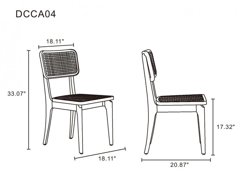 Chaise de salle a manger en bois style industriel Giverny, finition naturelle - Lot de 4