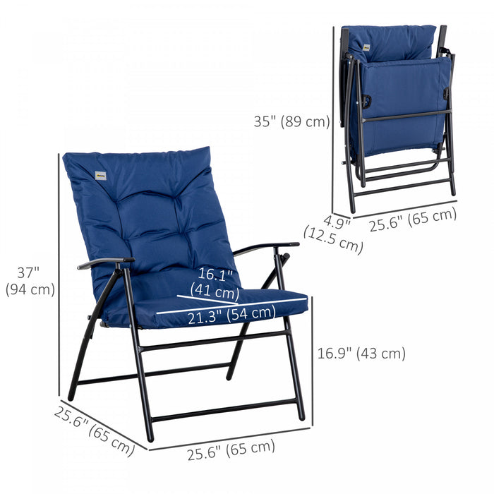 Chaise Longue Pliable, Fauteuil Rembourre Avec Accoudoirs, Bleu