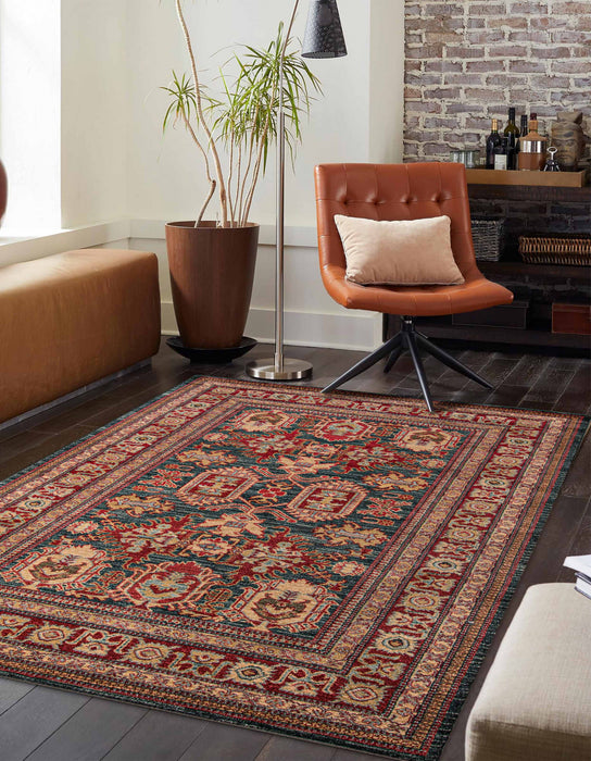 Tapis Traditionnel Lena 9'3\" x 12'6\" en Bleu