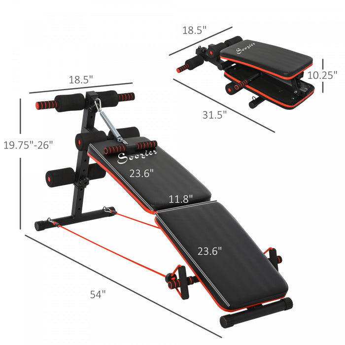 Soozier Entrainement De Base Sur Banc Assis Support De Cuisse Reglable Pliable Pour La Salle De Gym A Domicile Noir
