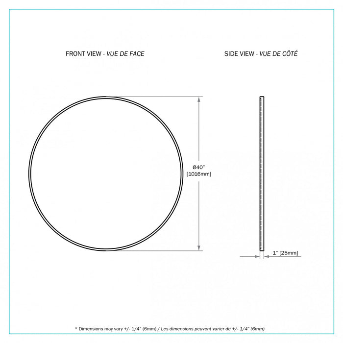 Miroir Stooni de 39,96 po noir