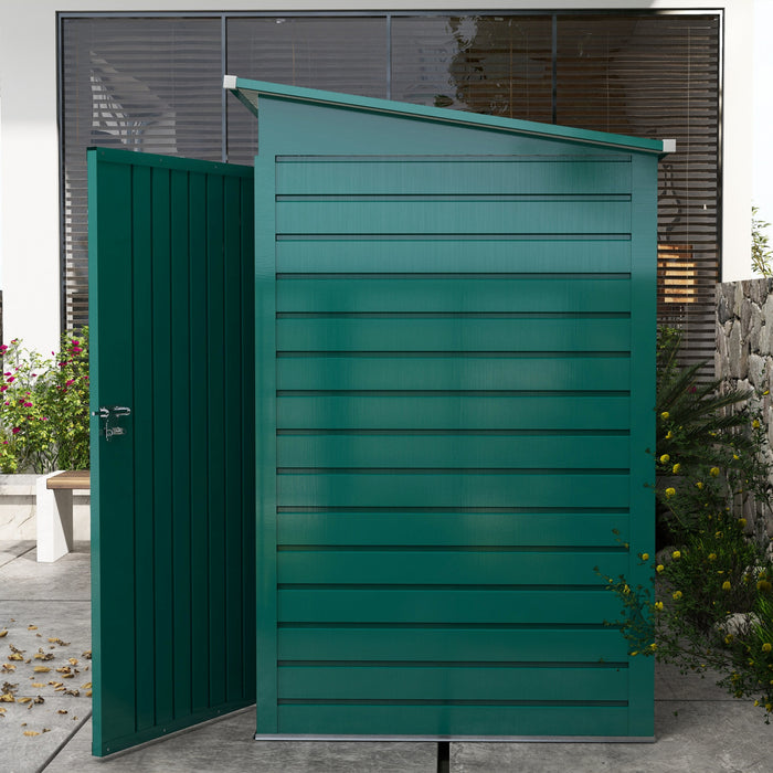 Outsunny Abri De Jardin En Metal Galvanise 8 X 4 Pieds Avec 2 Events, Vert